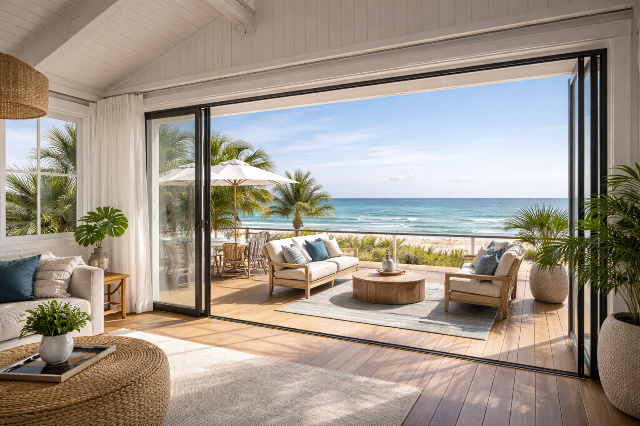 coastal-living-room-oceanfront-deck-sliding-glass-doors