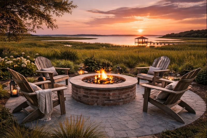 coastal-outdoor-fire-pit-marsh-sunset-seating-area