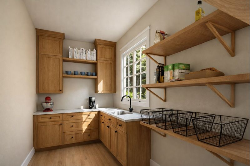 custom-walk-in-pantry-wood-cabinets-open-shelving-coastal-home-design