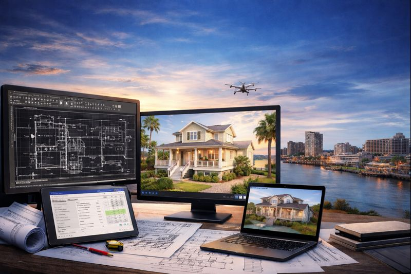 Discover how digital drafting tools help Wilmington builders work faster. See how modern software and AI streamline plans, visuals, and approvals.